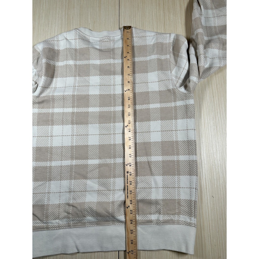 Vans Sweatshirt Mens Medium Beige Tan Check Off The Wall Crew Neck Pullover - Picture 5 of 5